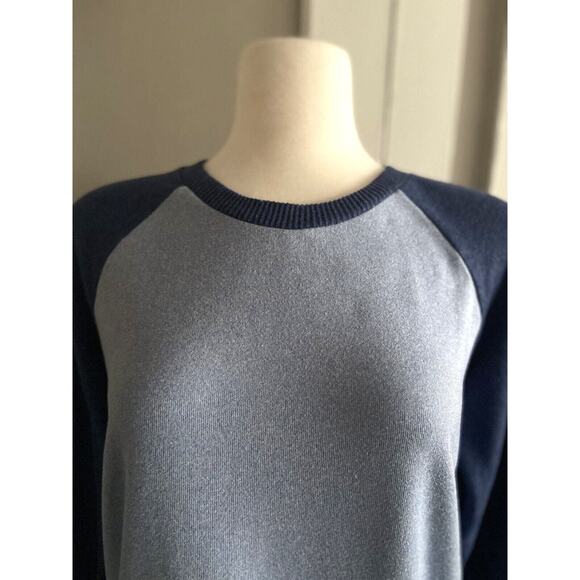 CUDDL DUDS Blue Two-Toned Jersey Knit Sweater w/Pocket sz L - Picture 9 of 10